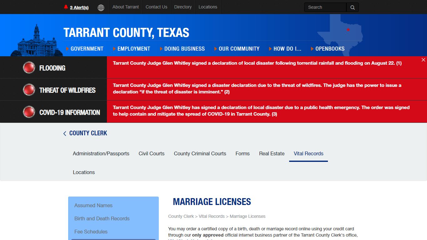 Marriage Licenses